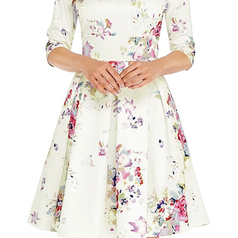 NWOT! White floral dress - Picture 3 of 6